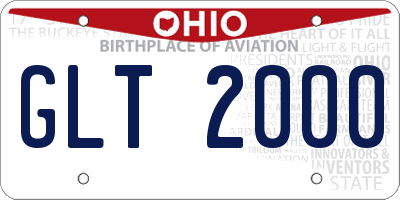 OH license plate GLT2000