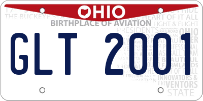 OH license plate GLT2001