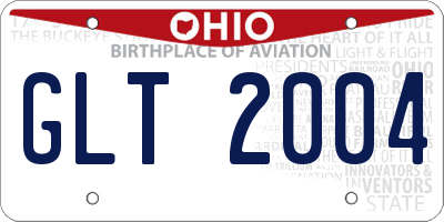 OH license plate GLT2004