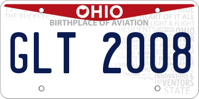 OH license plate GLT2008