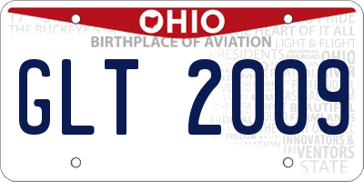 OH license plate GLT2009