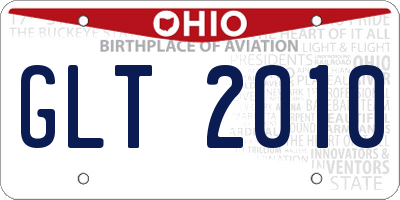 OH license plate GLT2010