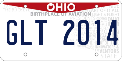 OH license plate GLT2014