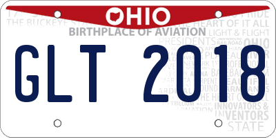 OH license plate GLT2018