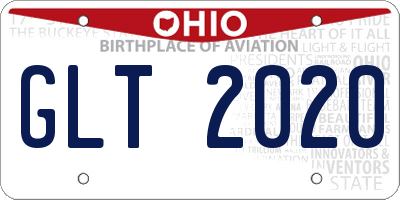 OH license plate GLT2020