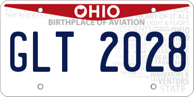 OH license plate GLT2028