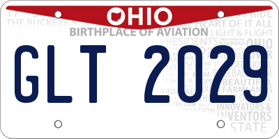 OH license plate GLT2029