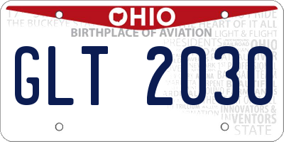 OH license plate GLT2030