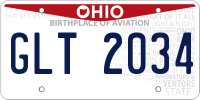 OH license plate GLT2034