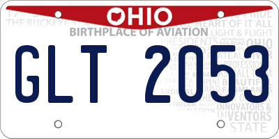 OH license plate GLT2053