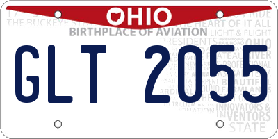 OH license plate GLT2055