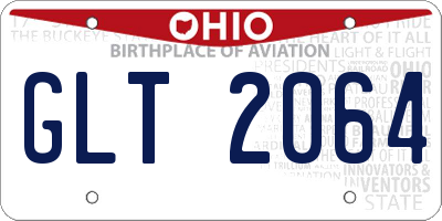OH license plate GLT2064