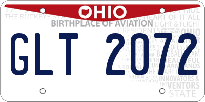 OH license plate GLT2072