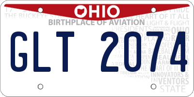OH license plate GLT2074