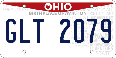 OH license plate GLT2079