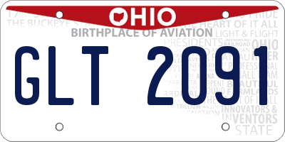 OH license plate GLT2091