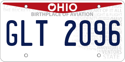 OH license plate GLT2096