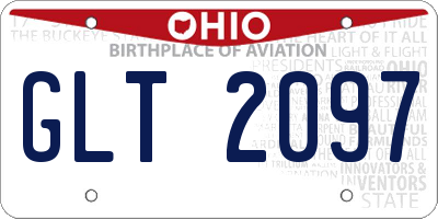 OH license plate GLT2097