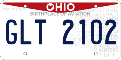 OH license plate GLT2102