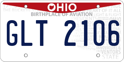 OH license plate GLT2106