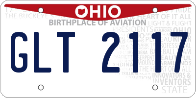 OH license plate GLT2117