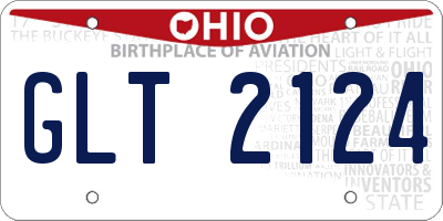 OH license plate GLT2124