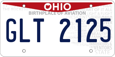 OH license plate GLT2125