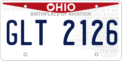 OH license plate GLT2126