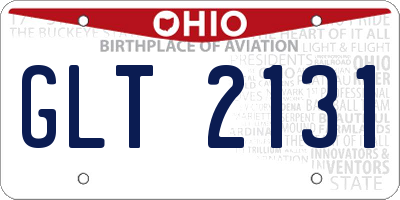OH license plate GLT2131