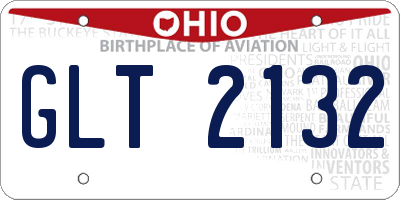 OH license plate GLT2132