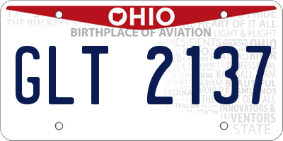 OH license plate GLT2137