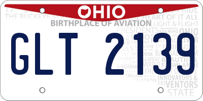 OH license plate GLT2139