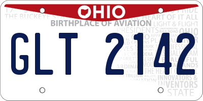 OH license plate GLT2142