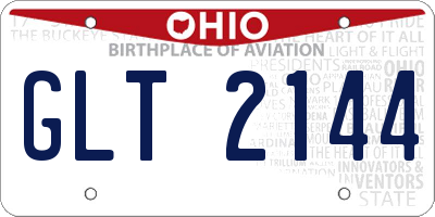 OH license plate GLT2144