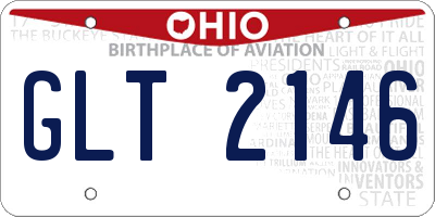 OH license plate GLT2146