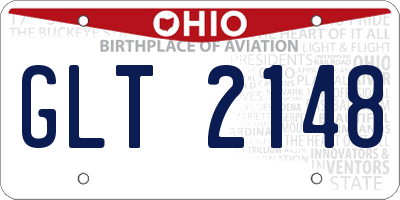 OH license plate GLT2148