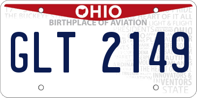 OH license plate GLT2149