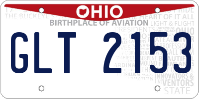 OH license plate GLT2153