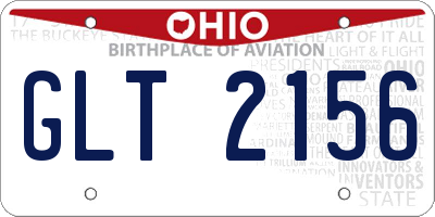 OH license plate GLT2156