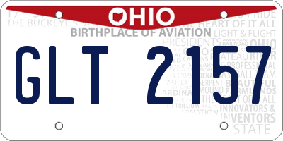 OH license plate GLT2157