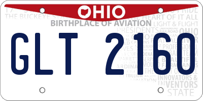 OH license plate GLT2160