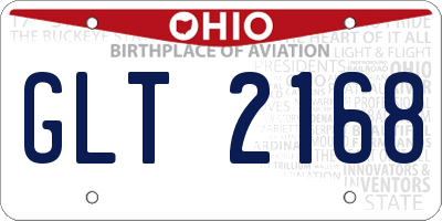 OH license plate GLT2168