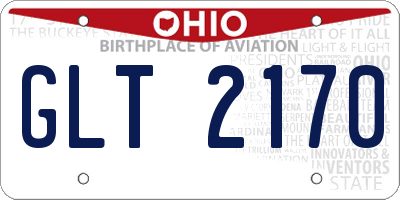 OH license plate GLT2170