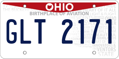 OH license plate GLT2171
