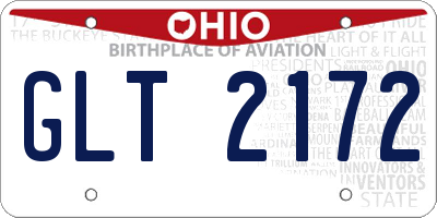 OH license plate GLT2172