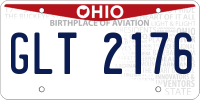 OH license plate GLT2176