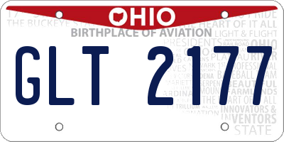 OH license plate GLT2177