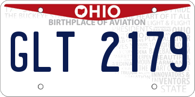 OH license plate GLT2179