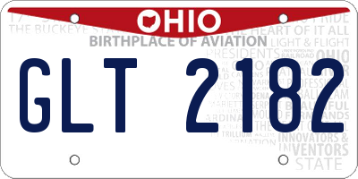 OH license plate GLT2182
