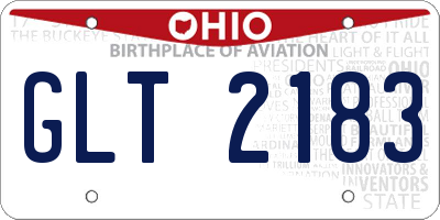 OH license plate GLT2183